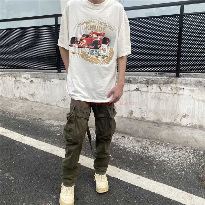 Designer Fashion Clothing Tees Tshirt Rhude Hip Hop Wash Racing Print Cotton Loose Round Neck Short Sleeve Tshirt American Cotton Streetwear Tops Casual Sportswear, Creamy-white
Designer Fashion Clothing Tees Tshirt Rhude Hip Hop Wash Racing Print Cotton Loose Round Neck Short Sleeve Tshirt American Cotton Streetwear Tops Casual Sportswear, Creamy-white