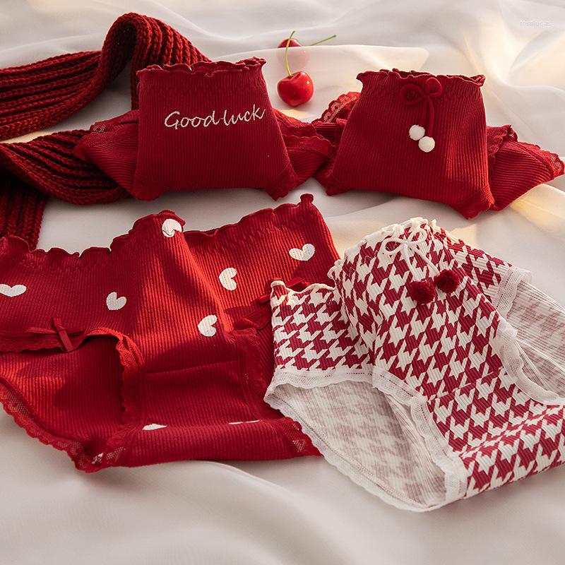 Women's Panties 2023 Year 5Pcs/Lot Women Big Red Underwear Women's Mid Waist Cotton Antibacterial Girl's Cute Briefs Female Lingerie, Any color 5pcs
Women's Panties 2023 Year 5Pcs/Lot Women Big Red Underwear Women's Mid Waist Cotton Antibacterial Girl's Cute Briefs Female Lingerie, Any color 5pcs