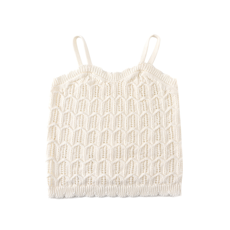 Girls' Suspender Hollowed Out Vest Knitted Suspender Summer Girls' Vest Baby Children's Tank Top DH045, Black
Girls' Suspender Hollowed Out Vest Knitted Suspender Summer Girls' Vest Baby Children's Tank Top DH045, Black