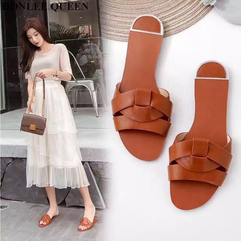 Slippers 2023 Summer Shoes Women Brand Slides Plus Size 35-41 Beach Flip Flops Round Toe Narrow Band Sandal Zapatos De Mujer, Brown
Slippers 2023 Summer Shoes Women Brand Slides Plus Size 35-41 Beach Flip Flops Round Toe Narrow Band Sandal Zapatos De Mujer, Brown
