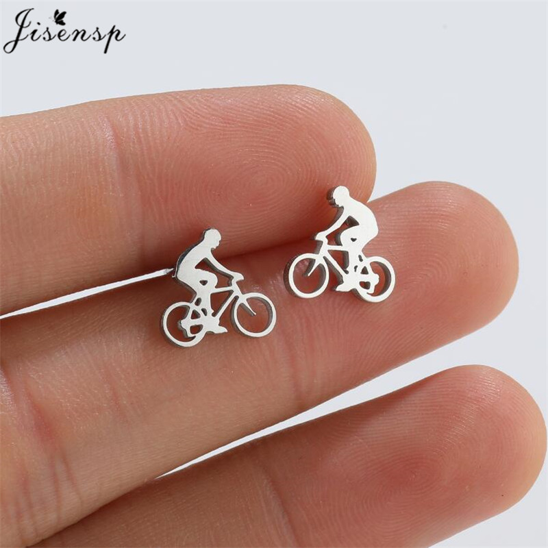 Jisensp Tiny Bike Bicycle Earrings for Women Fashion Silver Color Fitness Sport Stud Earrings Piercing Ear Jewelry Gift Friends
Jisensp Tiny Bike Bicycle Earrings for Women Fashion Silver Color Fitness Sport Stud Earrings Piercing Ear Jewelry Gift Friends