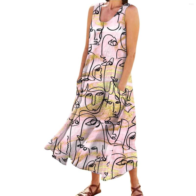 Casual Dresses Linen Maxi For Women Summer Crew Neck Sleeveless Flowy Tank Dress Loose Long Office Ladies Sweet Beach Boho, Black
Casual Dresses Linen Maxi For Women Summer Crew Neck Sleeveless Flowy Tank Dress Loose Long Office Ladies Sweet Beach Boho, Black