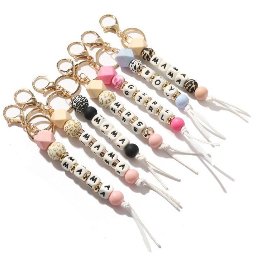 Keychains Lanyards Letter Beaded Keychain Pendant Mama Sile Beads Lage Decorative Key Chain Keyring Drop Delivery Fashion Accessori Dhkv4
Keychains Lanyards Letter Beaded Keychain Pendant Mama Sile Beads Lage Decorative Key Chain Keyring Drop Delivery Fashion Accessori Dhkv4