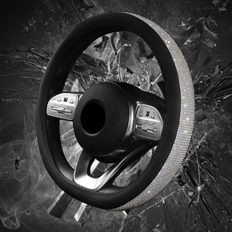 Steering Wheel Covers Fashion Colorful Drill Silver Diamond Rhinestones Crystal Car Cover PU Leather Auto Accessories Case Styling
Steering Wheel Covers Fashion Colorful Drill Silver Diamond Rhinestones Crystal Car Cover PU Leather Auto Accessories Case Styling