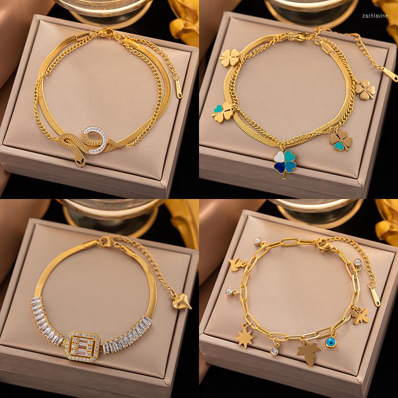 Link Bracelets HIYEE European And American Personality Fashion Serpentine Flower Blue Eyes Titanium Steel Non-Fading Women's Bracelet
Link Bracelets HIYEE European And American Personality Fashion Serpentine Flower Blue Eyes Titanium Steel Non-Fading Women's Bracelet