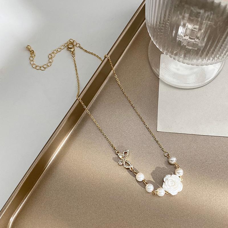 Pendant Necklaces White Camellia Pearl Heart Rhinestone Butterfly Necklace Fashion Jewelry Gift Charm For Women Custom WholesalePendant
Pendant Necklaces White Camellia Pearl Heart Rhinestone Butterfly Necklace Fashion Jewelry Gift Charm For Women Custom WholesalePendant