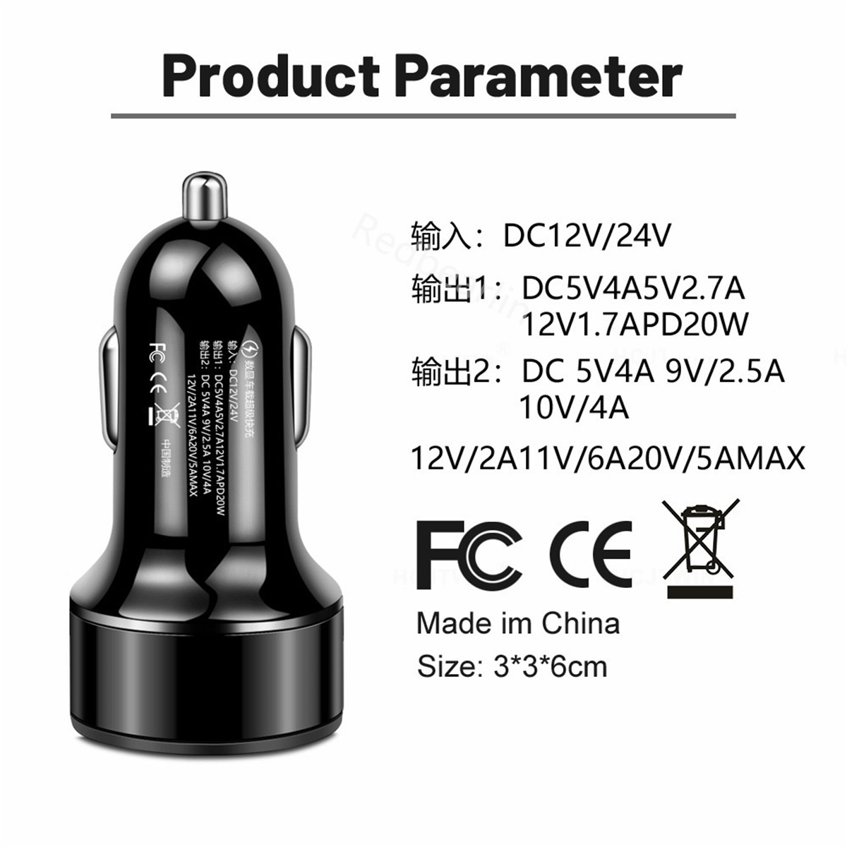 PD Car Charger 20W Fast Charging Car Phone Charger With LED Display For iPhone 12 13 14 15 16 Xiaomi Huawei Samsung USB Type C Charger In Car