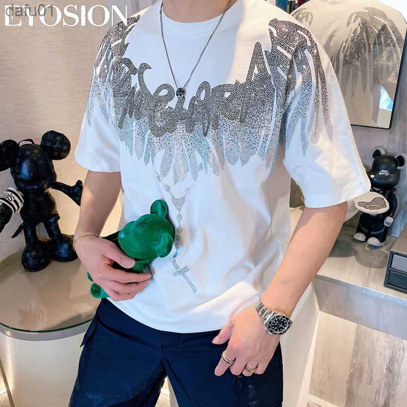 Men's T-Shirts Men Diamonds Short Sleeve T Shirt 2022 Wing Hot Drills O-Neck Tops Male Summer Casual Pullover T-Shirt S-5XL Camisetas Clothing L230520, Black
Men's T-Shirts Men Diamonds Short Sleeve T Shirt 2022 Wing Hot Drills O-Neck Tops Male Summer Casual Pullover T-Shirt S-5XL Camisetas Clothing L230520, Black