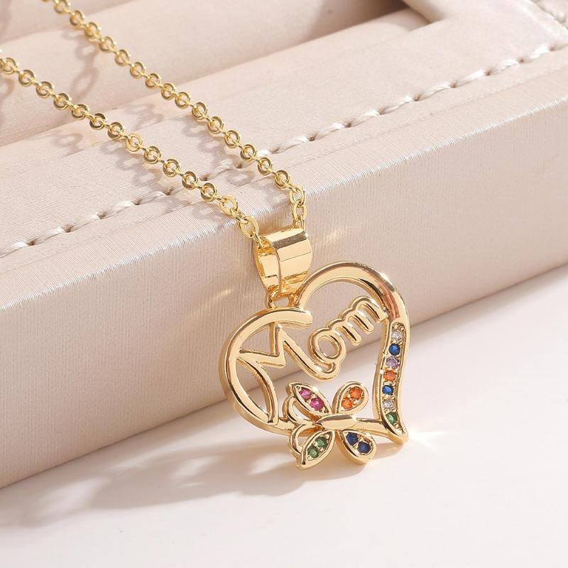 Pendant Necklaces Exquisite Heart Butterfly Necklace For Women Charm Love Mom Colorful Zircon Jewelry Classic Mother's Day Gift
Pendant Necklaces Exquisite Heart Butterfly Necklace For Women Charm Love Mom Colorful Zircon Jewelry Classic Mother's Day Gift