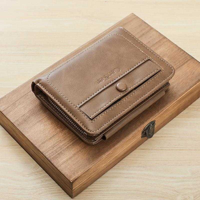 Retro Mens Bag Short Wallet Tri Fold Casual Card Holder Multiple Slots Zipper Coin Purse Wholesale, Gray
Retro Mens Bag Short Wallet Tri Fold Casual Card Holder Multiple Slots Zipper Coin Purse Wholesale, Gray