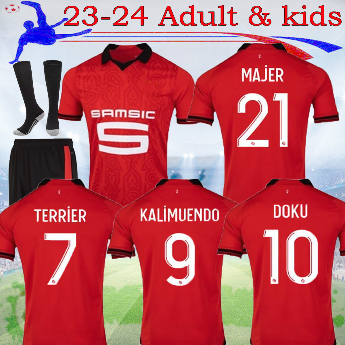 2023 Rennes Stade Rennais soccer Jerseys 23 24 SULEMANA TERRIER Guirassy Laborde DOKU TAIT BOURIGEAUD SANTAMARIA Maillots De Foot men kids kit Football Shirt, 23-24 home fans
2023 Rennes Stade Rennais soccer Jerseys 23 24 SULEMANA TERRIER Guirassy Laborde DOKU TAIT BOURIGEAUD SANTAMARIA Maillots De Foot men kids kit Football Shirt, 23-24 home fans