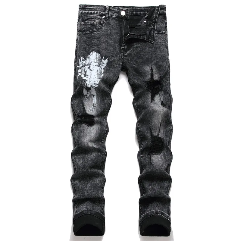 Men's Jeans European Jean Hombre Letter Star Men Embroidery Patchwork Ripped For Trend Brand Motorcycle Pant Mens Skinny 8X28
Men's Jeans European Jean Hombre Letter Star Men Embroidery Patchwork Ripped For Trend Brand Motorcycle Pant Mens Skinny 8X28