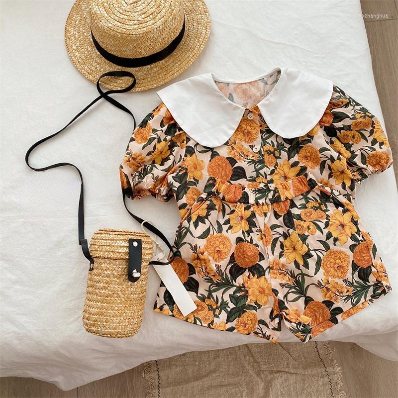 Clothing Sets Baby Set For Girls Spring Summer Floral Lapel Short Sleeve Blouse Tops Shorts Infant Suits Kids Children, Yellow
Clothing Sets Baby Set For Girls Spring Summer Floral Lapel Short Sleeve Blouse Tops Shorts Infant Suits Kids Children, Yellow