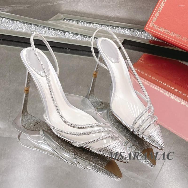 Sandals Sexy Crystal Strap PVC Stitching Asymmetric Back High-heel Real Leather Pointed Toe Wedding Shoes Women's Summer, Black 9.5cm
Sandals Sexy Crystal Strap PVC Stitching Asymmetric Back High-heel Real Leather Pointed Toe Wedding Shoes Women's Summer, Black 9.5cm