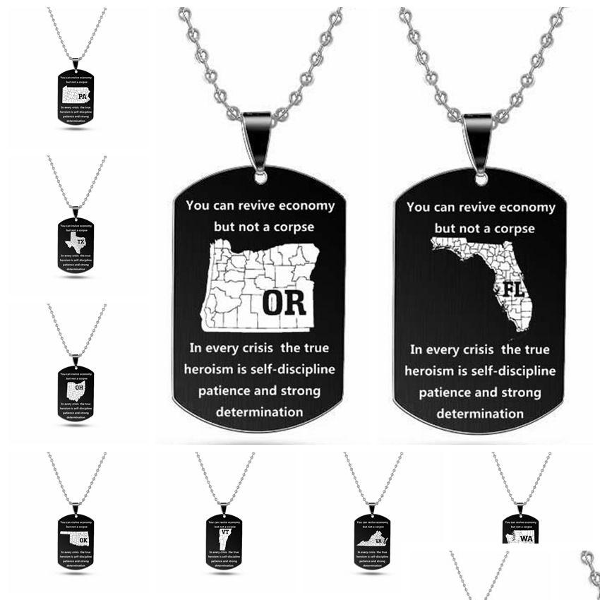 Pendant Necklaces Us 50 States Map Necklace Black Tag Men Stainless Steel Military Jewelry Drop Delivery Pendants Dhvzi
Pendant Necklaces Us 50 States Map Necklace Black Tag Men Stainless Steel Military Jewelry Drop Delivery Pendants Dhvzi