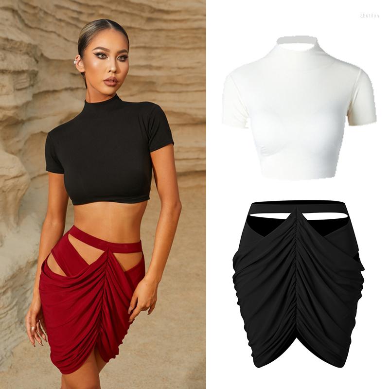 Stage Wear Latin Dance Clothes Women Adult Hollow Red Skirt Sexy Short Tops Practice Cha Rumba Performance Costume Summer DNV17609, Black skirt
Stage Wear Latin Dance Clothes Women Adult Hollow Red Skirt Sexy Short Tops Practice Cha Rumba Performance Costume Summer DNV17609, Black skirt