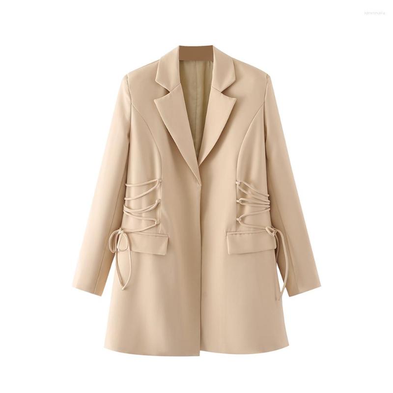 Women' Jackets Marwin Women Khaki Blazer Coat Vintage Notched Collar Lace Up Pocket 2023 Spring Fashion Female Casual Chic Tops
Women' Jackets Marwin Women Khaki Blazer Coat Vintage Notched Collar Lace Up Pocket 2023 Spring Fashion Female Casual Chic Tops