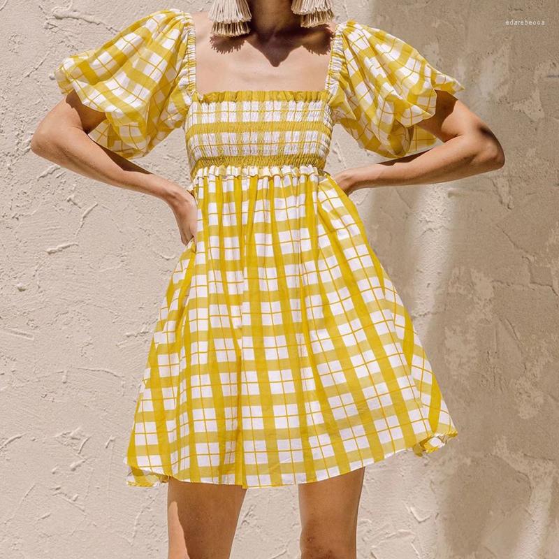 Party Dresses 2023 Women Summer Vintage Plaid Dress Sexy Square Neck Puff Sleeve Short Ladies Female Holiday Casual Vestido, Picture shown
Party Dresses 2023 Women Summer Vintage Plaid Dress Sexy Square Neck Puff Sleeve Short Ladies Female Holiday Casual Vestido, Picture shown