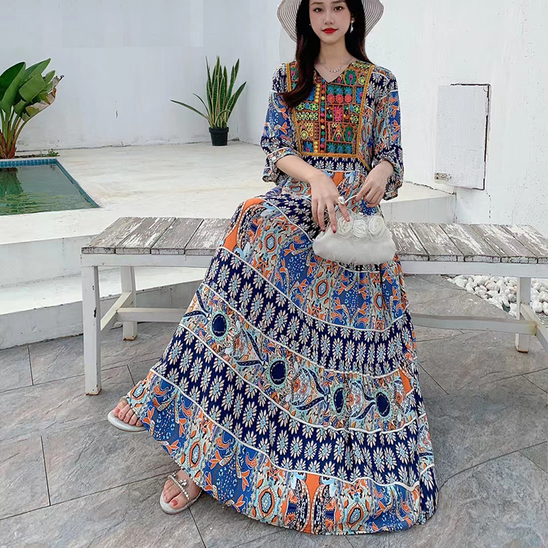 Solid Midi Dress Casual Short Sleeve Cotton and Linen Harajuku Oversized Long Dress Women Summer