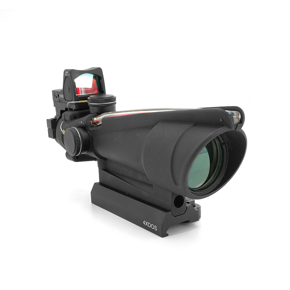 TA11F 5x35 Rifle scope Fiber Optics Illuminated Red Chevron BAC Reticle Rifle scope With QD Mount For Tactical Airsoft Hunting