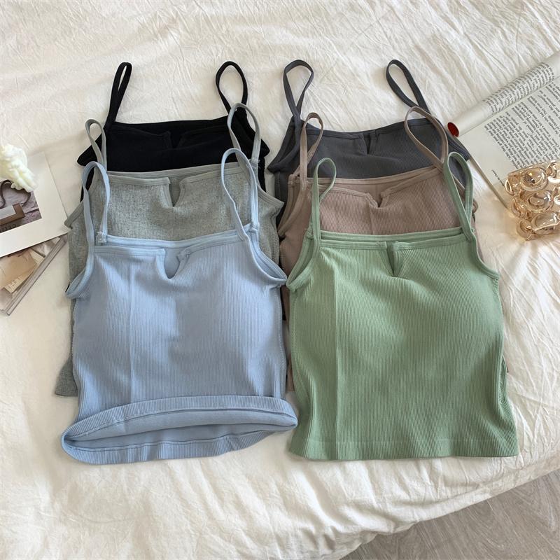 Women's Tanks Sexy Solid Color Camisole Underwear Sleeveless For Women Summer Tube Tops Black Girls Soft Bustier Lingerie Tank V-neck Top
Women's Tanks Sexy Solid Color Camisole Underwear Sleeveless For Women Summer Tube Tops Black Girls Soft Bustier Lingerie Tank V-neck Top
