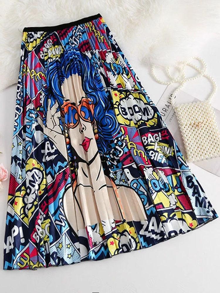 Skirts Empire Summer Womens Europen Printing Patchwork Elastic Woman Pleated Midi Skirt 2023 Swing High Street Style, Petticoat white
Skirts Empire Summer Womens Europen Printing Patchwork Elastic Woman Pleated Midi Skirt 2023 Swing High Street Style, Petticoat white