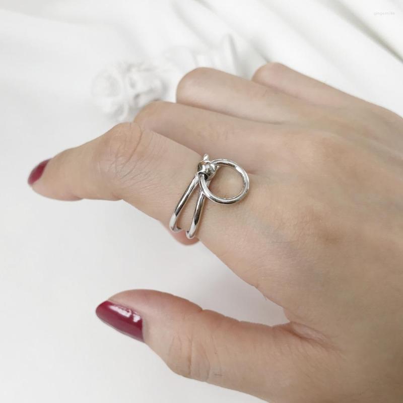 Cluster Rings Lady's Authentic S925 Sterling Silver Fine Jewelry Double Rows Lucky Open Circle Geometric J305
Cluster Rings Lady's Authentic S925 Sterling Silver Fine Jewelry Double Rows Lucky Open Circle Geometric J305
