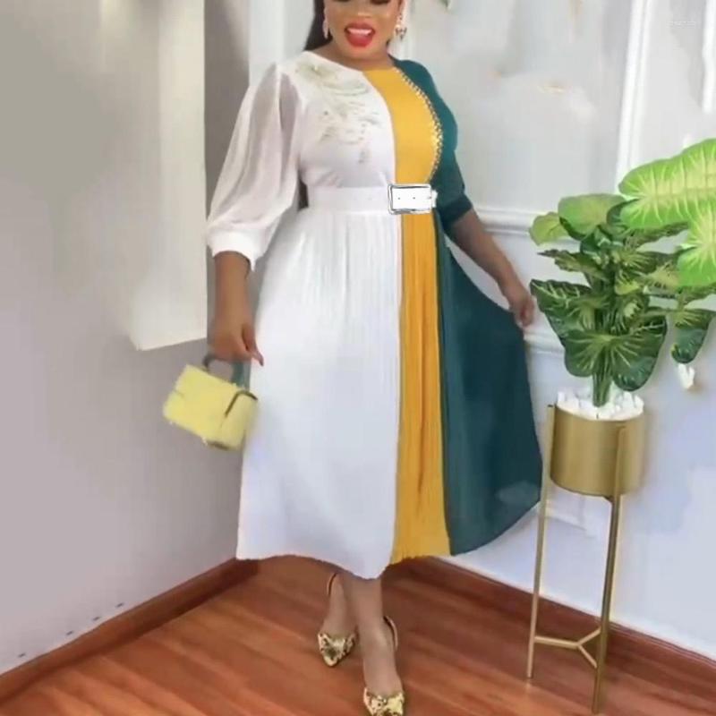 Casual Dresses African Ladies Office For Women Round Neck Full Sleeve High Waisted Pleated Mid Calf Fashion Business Work Dress Clothes, Color 3
Casual Dresses African Ladies Office For Women Round Neck Full Sleeve High Waisted Pleated Mid Calf Fashion Business Work Dress Clothes, Color 3