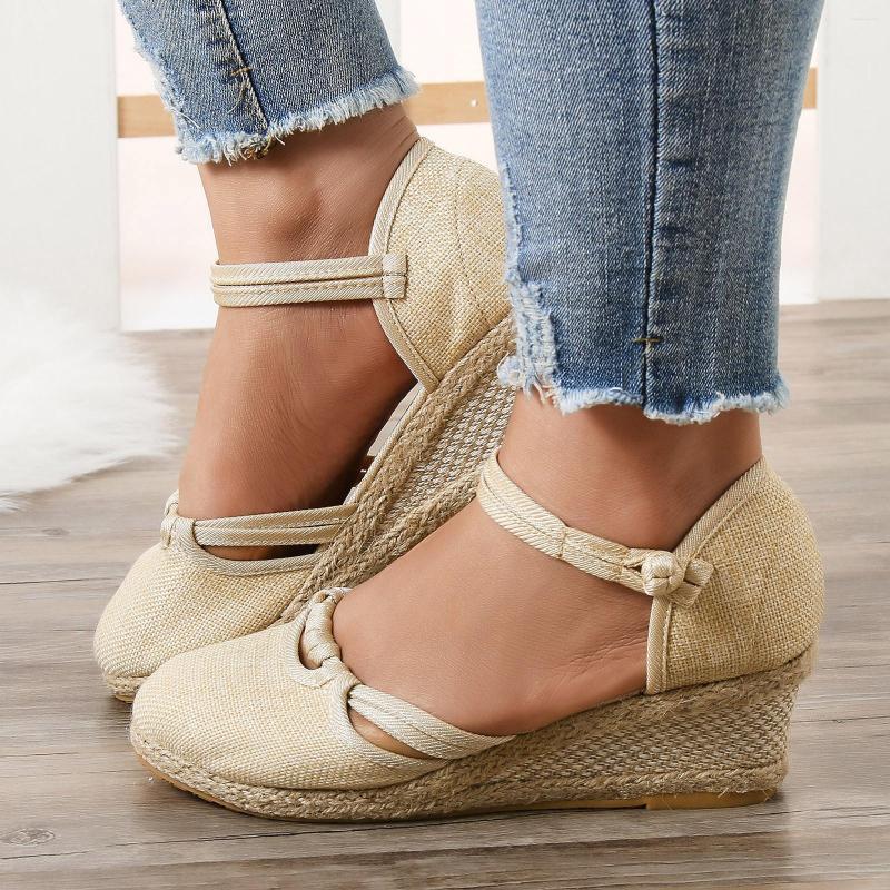 Sandals Women Comfortable Buckle Platform Wedge Fashion Versatile Braided Breathable, Beige
Sandals Women Comfortable Buckle Platform Wedge Fashion Versatile Braided Breathable, Beige