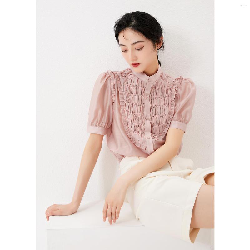 Women's Blouses Summer Lyocell Polyester Blusas Femininas Elegantes Thin Shirts For Women Puff Sleeve Casual Single Breasted, Green
Women's Blouses Summer Lyocell Polyester Blusas Femininas Elegantes Thin Shirts For Women Puff Sleeve Casual Single Breasted, Green