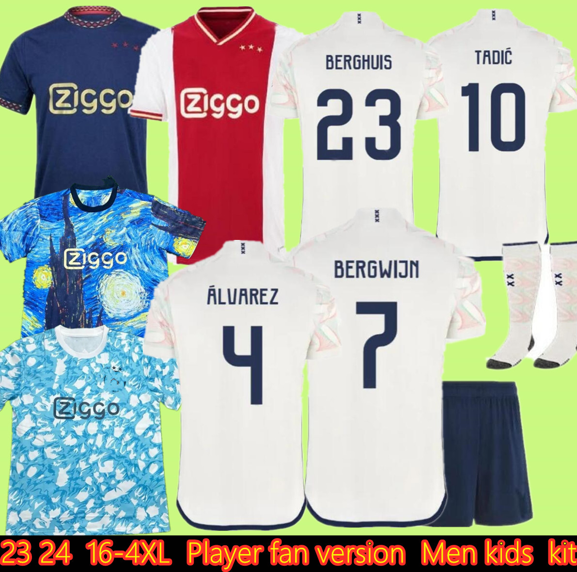 TADIC 22 23 24 ajaxs Soccer Jerseys BASSEY BERGHUIS Third black Kit KLAASSEN BERGWIJN MARLEY 2023 2024 away football shirts men kids uniforms CRUYFF training 3XL 4XL, Grey
TADIC 22 23 24 ajaxs Soccer Jerseys BASSEY BERGHUIS Third black Kit KLAASSEN BERGWIJN MARLEY 2023 2024 away football shirts men kids uniforms CRUYFF training 3XL 4XL, Grey