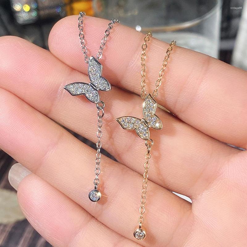 Pendant Necklaces Huitan Silver Color/Gold Color Trendy Women Butterfly Necklace With Bling Cubic Zirconia Romantic Bride Wedding
Pendant Necklaces Huitan Silver Color/Gold Color Trendy Women Butterfly Necklace With Bling Cubic Zirconia Romantic Bride Wedding