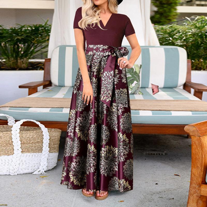 Men's Jackets Women Summer Casual Short Sleeve Long Dress Boho Floral Print Slim Party V-neck Sashes Dresses Vestidos Plus Size 2xl#J30, Cjzx18-1
Men's Jackets Women Summer Casual Short Sleeve Long Dress Boho Floral Print Slim Party V-neck Sashes Dresses Vestidos Plus Size 2xl#J30, Cjzx18-1