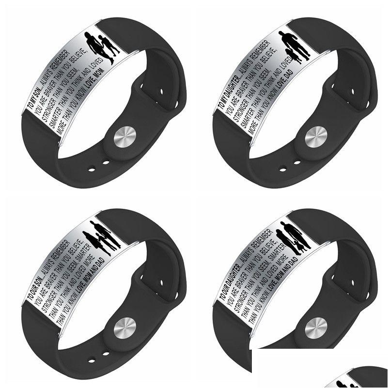 Other Bracelets Stainless Steel Initial Bracelet To My Son Jewelry Sile Wristband Bangles Family Christmas Gift Drop Delivery Dhjms
Other Bracelets Stainless Steel Initial Bracelet To My Son Jewelry Sile Wristband Bangles Family Christmas Gift Drop Delivery Dhjms
