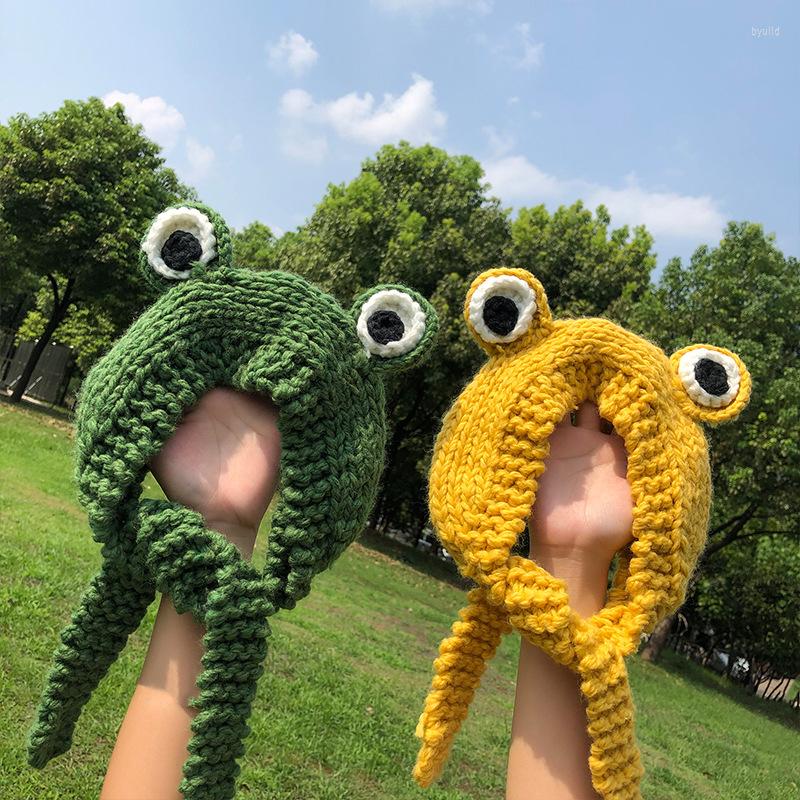 Berets Winter Skullies Cute Women Frog Hat Crochet Knitted Costume Beanie Hats Cap Gift Hip-hop Pography Prop Party
Berets Winter Skullies Cute Women Frog Hat Crochet Knitted Costume Beanie Hats Cap Gift Hip-hop Pography Prop Party