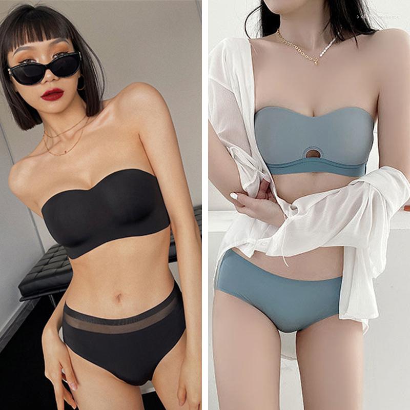 Bras Sets Spring And Summer Strapless Wrap Chest Underwear Non-slip Glossy Breathable Inner Cup Invisible Seamless Top Support Bra, Pink
Bras Sets Spring And Summer Strapless Wrap Chest Underwear Non-slip Glossy Breathable Inner Cup Invisible Seamless Top Support Bra, Pink