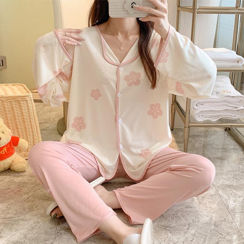 Women's Sleepwear Women Cotton Pajamas Sets Long Sleeve Pants Pink Flower Bear Pijama Spring Autumn Ladies Girls Cute Homewear Suits, Style 1
Women's Sleepwear Women Cotton Pajamas Sets Long Sleeve Pants Pink Flower Bear Pijama Spring Autumn Ladies Girls Cute Homewear Suits, Style 1