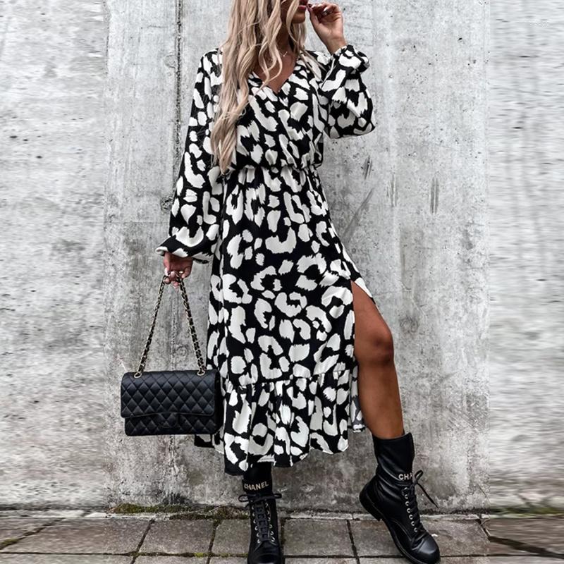 Casual Dresses Elegant Autumn Spring Long Sleeve Ruffle Party Dress Female Leopard Print Sexy V Neck Waist Split Beach, 02 white
Casual Dresses Elegant Autumn Spring Long Sleeve Ruffle Party Dress Female Leopard Print Sexy V Neck Waist Split Beach, 02 white