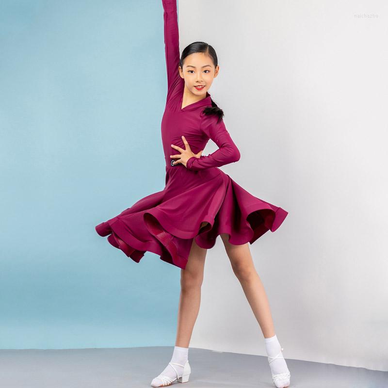 Stage Wear Latin Dance Costume For Girls Standard Competition Dress Salsa Outfit Tap Tango Clothes DL7147, Purple
Stage Wear Latin Dance Costume For Girls Standard Competition Dress Salsa Outfit Tap Tango Clothes DL7147, Purple