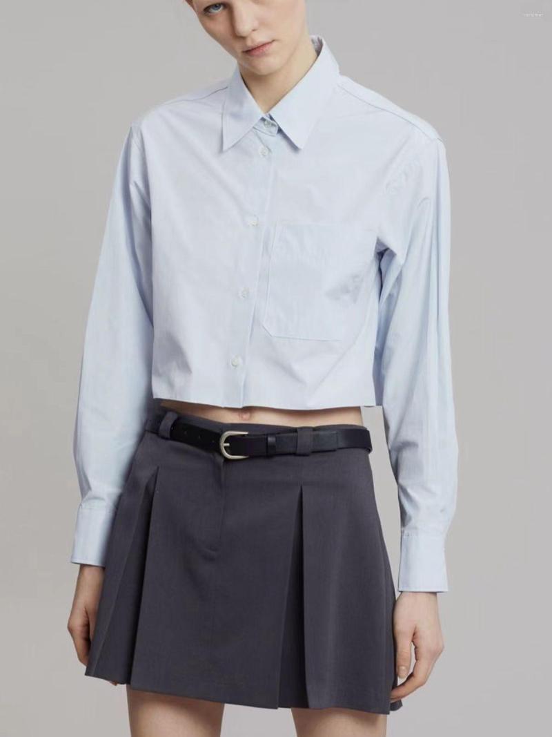 Women's Blouses High Waist Short Open Umbilical Blouse For Women 2023 Spring Ladies Turn-down Collar Single-Breasted Shirt And Tops, White
Women's Blouses High Waist Short Open Umbilical Blouse For Women 2023 Spring Ladies Turn-down Collar Single-Breasted Shirt And Tops, White
