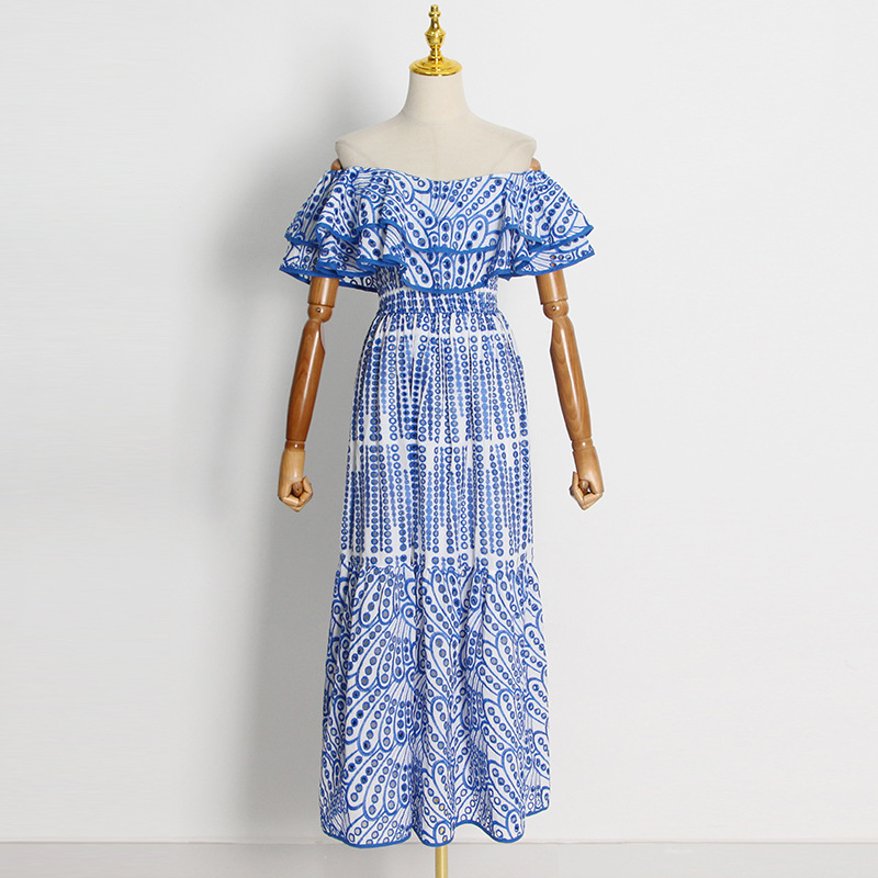 Casual Dresses Sweetsince Lace Long Sleeve Dress Spring Summer Women Printed Ruffle Hem Fairy Beach Holiday Party Luxury Designer