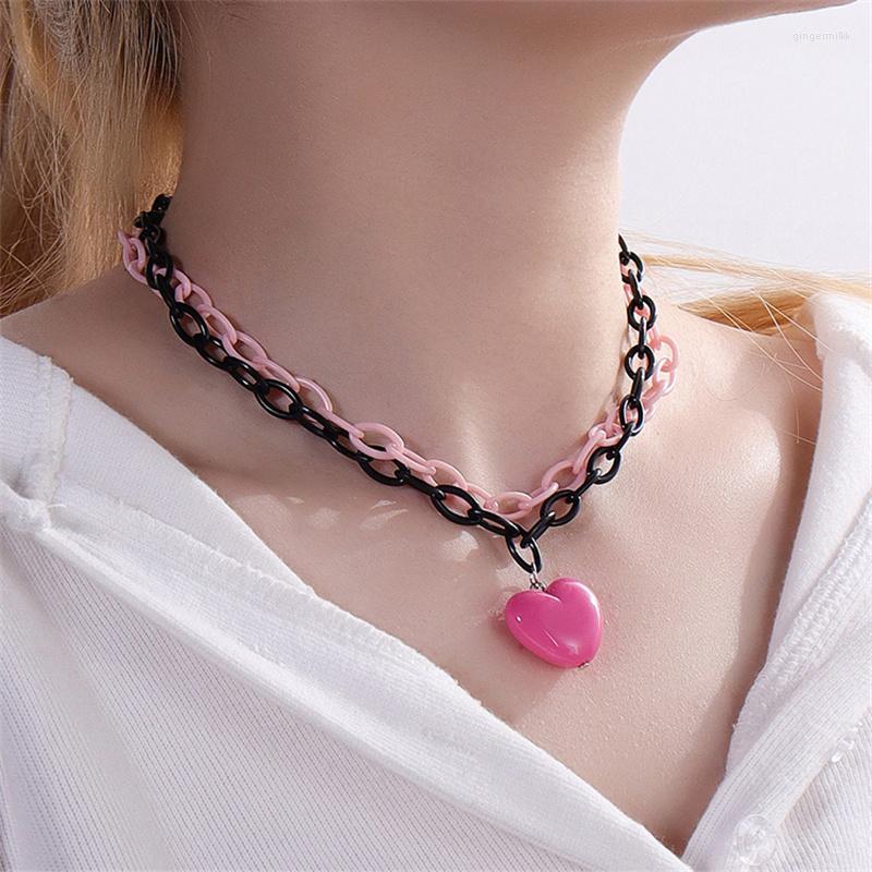 Chains Rose Heart Pendant Choker Layered Black Pink Chain Necklace For Women Unique Jewelry Gifts 2023 Styles Wholesale Low MOQ
Chains Rose Heart Pendant Choker Layered Black Pink Chain Necklace For Women Unique Jewelry Gifts 2023 Styles Wholesale Low MOQ