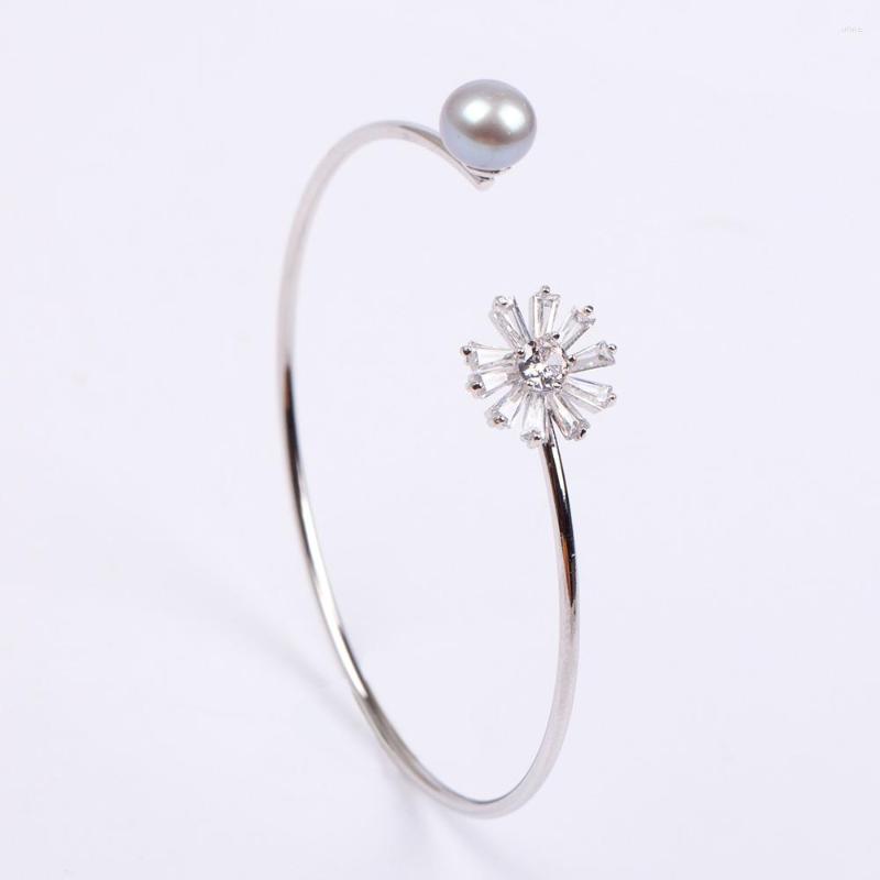 Charm Bracelets Freshwater Pearl Bracelet Fashion Sunflower Bangle Adjustabale Size Women Jewelry Party Gifts
Charm Bracelets Freshwater Pearl Bracelet Fashion Sunflower Bangle Adjustabale Size Women Jewelry Party Gifts