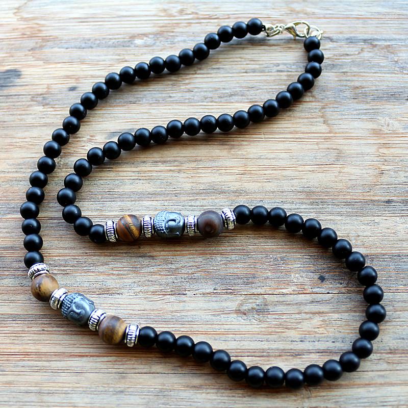 Pendant Necklaces Design Fashion Black Men's Hematite Buddha Bead Necklace Jewelry
Pendant Necklaces Design Fashion Black Men's Hematite Buddha Bead Necklace Jewelry