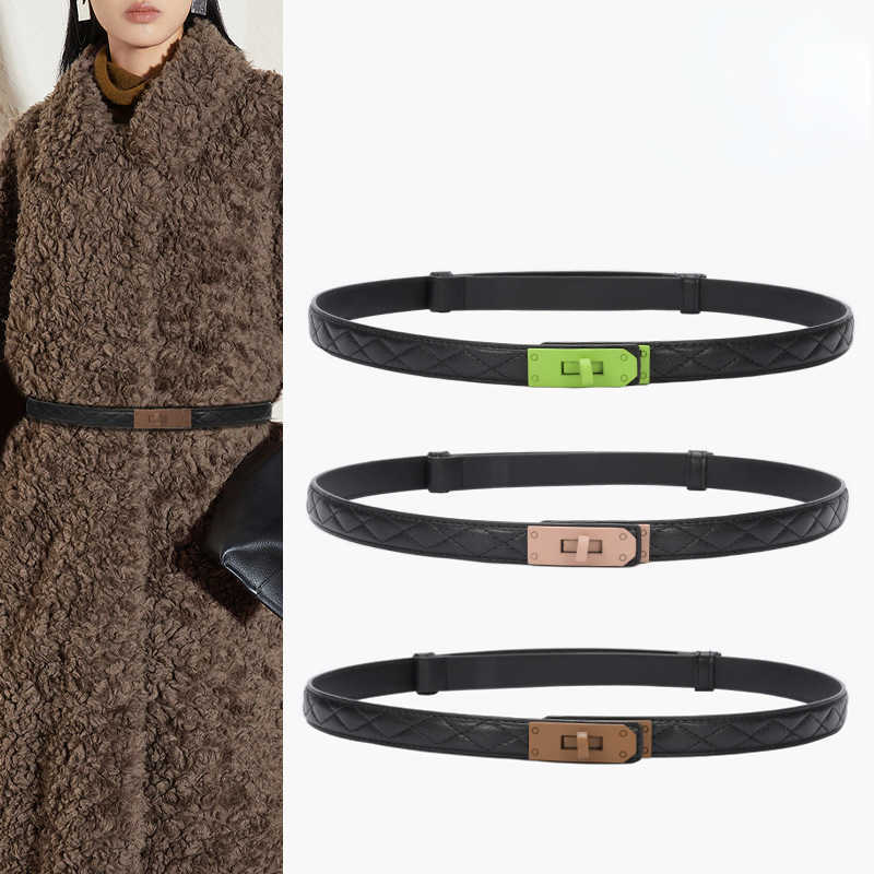 Designer H Family Women's Fine Belt with Dress Pants Kelly Decorative Lock Buckle Versatile Embroidered Black
Designer H Family Women's Fine Belt with Dress Pants Kelly Decorative Lock Buckle Versatile Embroidered Black