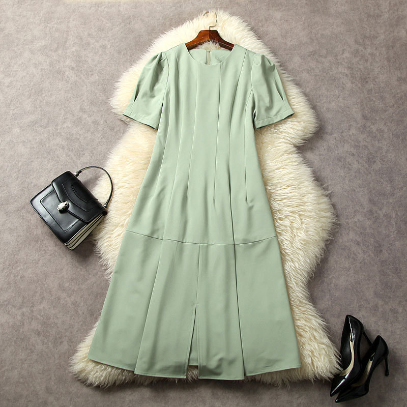 2023 Summer Light Green Solid Color Panelled Dress Short Puff Sleeve Round Neck Midi Casual Dresses L3W222363, Lightgreen
2023 Summer Light Green Solid Color Panelled Dress Short Puff Sleeve Round Neck Midi Casual Dresses L3W222363, Lightgreen