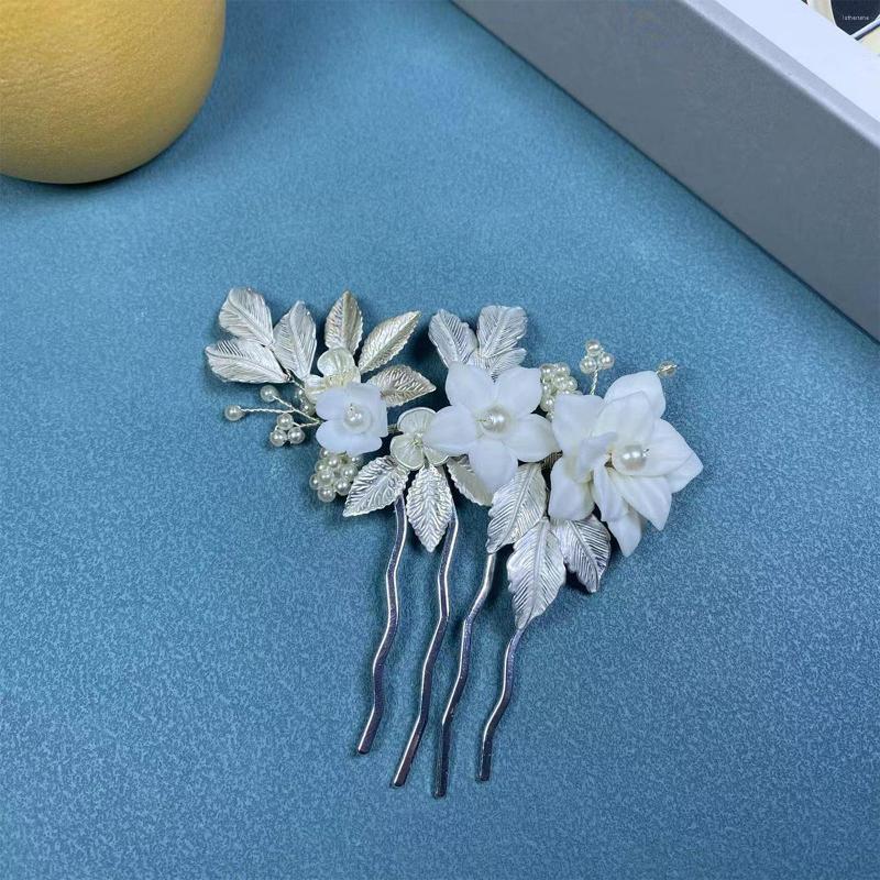 Hair Clips Bride Wedding Headpiece White Flower Silver Color Metal Combs Fashion Hairpins Jewelry For Women Bridesmaid
Hair Clips Bride Wedding Headpiece White Flower Silver Color Metal Combs Fashion Hairpins Jewelry For Women Bridesmaid