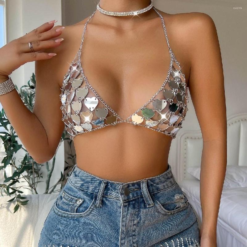 Women's Tanks Fashionable Heart Sequined Backless Crop Tank Tops For Women Sexy Sparkly Hollow Out Outfit Bra Club Festival Beach Party, Silver
Women's Tanks Fashionable Heart Sequined Backless Crop Tank Tops For Women Sexy Sparkly Hollow Out Outfit Bra Club Festival Beach Party, Silver