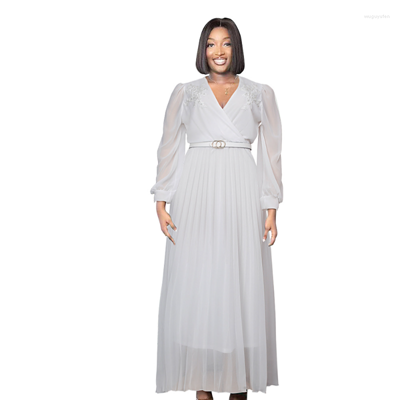 Ethnic Clothing African Dresses For Women Spring Autumn Dashiki Pleated Fashion Elegant Pink Office Lady Big Swing Long Dress With Belt
Ethnic Clothing African Dresses For Women Spring Autumn Dashiki Pleated Fashion Elegant Pink Office Lady Big Swing Long Dress With Belt