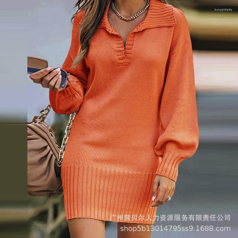 Casual Dresses Women' Dress Autumn Sexy Solid Color And V-neck Lantern Sleeve Fashion Turn-down Collar Loose Mini, Blue
Casual Dresses Women' Dress Autumn Sexy Solid Color And V-neck Lantern Sleeve Fashion Turn-down Collar Loose Mini, Blue